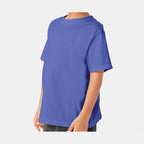 ComfortWash by Hanes Youth Garment-Dyed T-Shirt - Deep Forte Blue - On Model Side