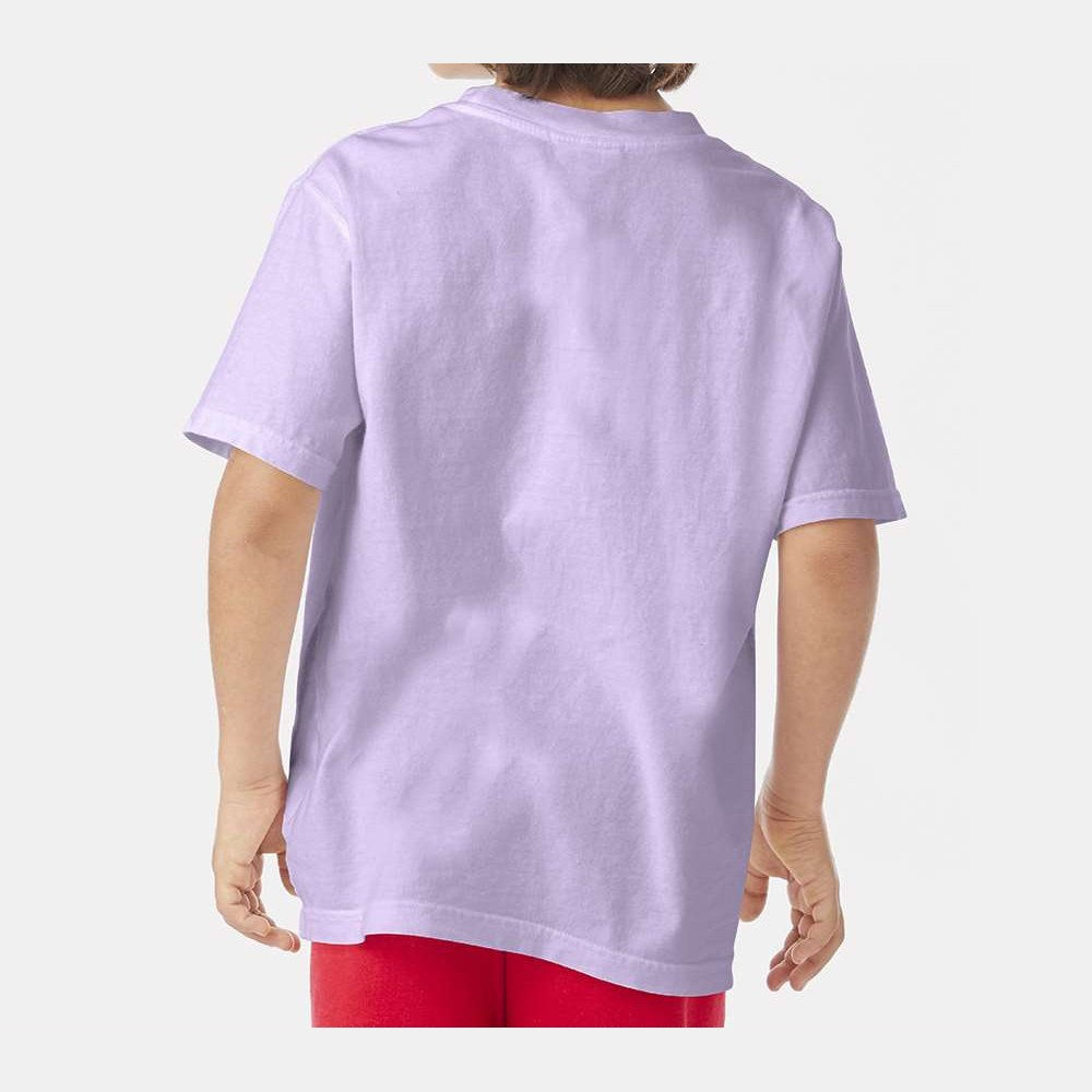 ComfortWash by Hanes Youth Garment-Dyed T-Shirt - Future Lavender - On Model Back