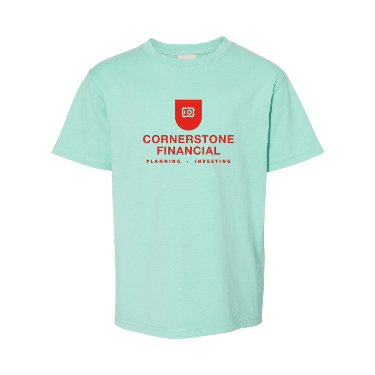 ComfortWash by Hanes Youth Garment-Dyed T-Shirt - Honeydew - Front