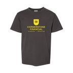 ComfortWash by Hanes Youth Garment-Dyed T-Shirt - New Railroad Grey - Front