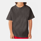 ComfortWash by Hanes Youth Garment-Dyed T-Shirt - New Railroad Grey - On Model Front