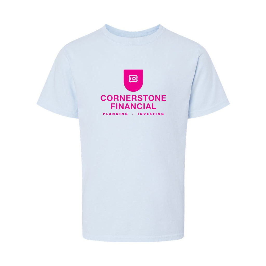 ComfortWash by Hanes Youth Garment-Dyed T-Shirt - Soothing Blue - Front