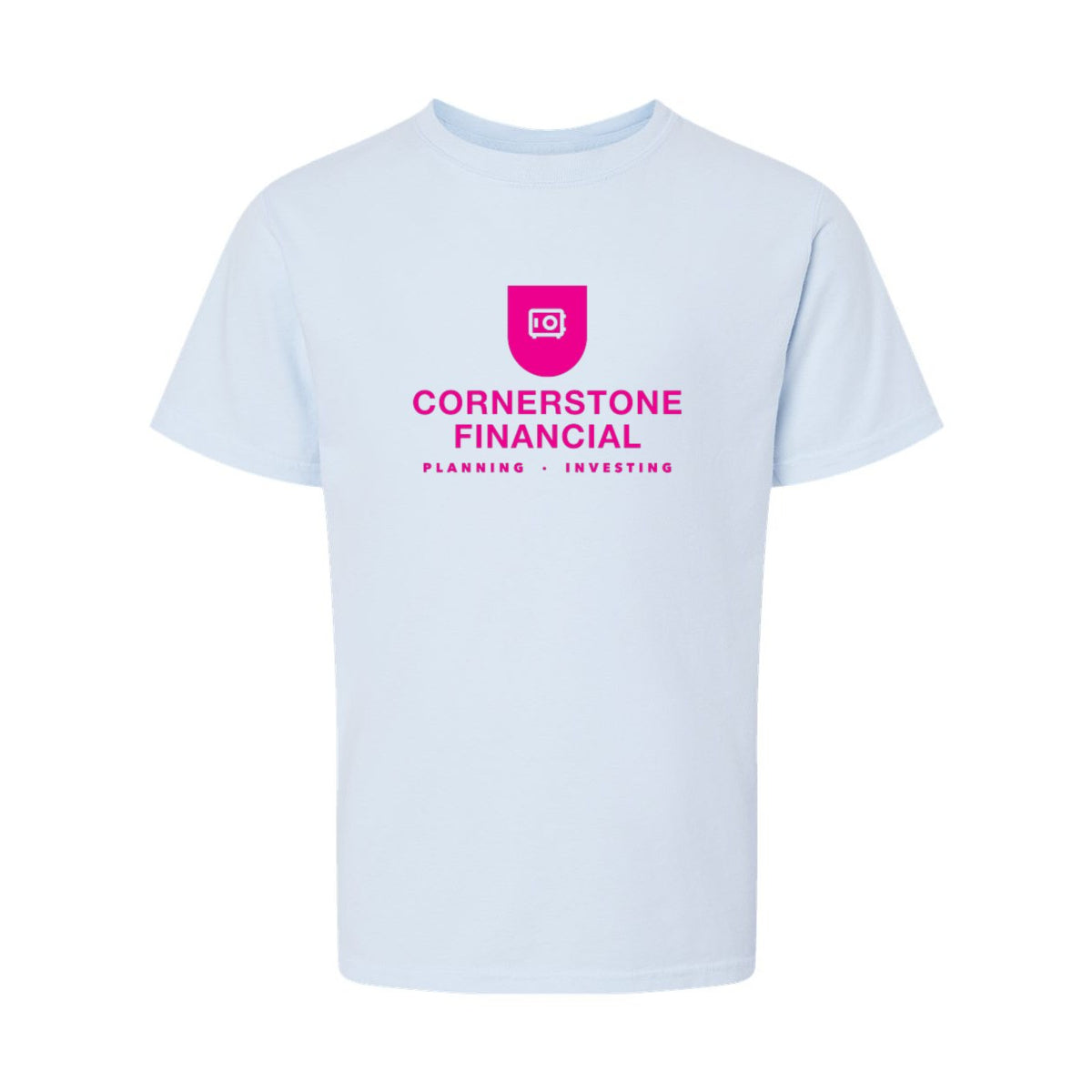 ComfortWash by Hanes Youth Garment-Dyed T-Shirt - Soothing Blue - Front
