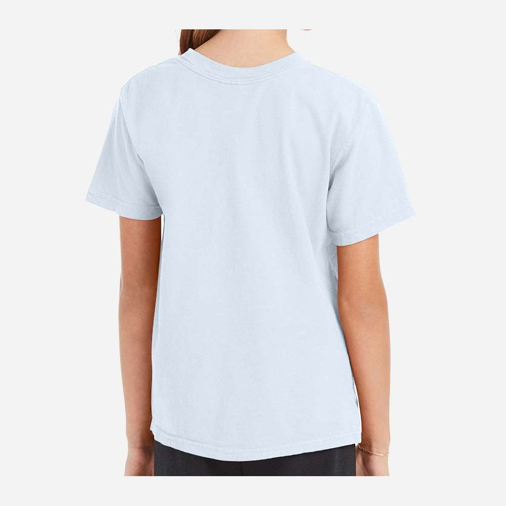 ComfortWash by Hanes Youth Garment-Dyed T-Shirt - Soothing Blue - On Model Back