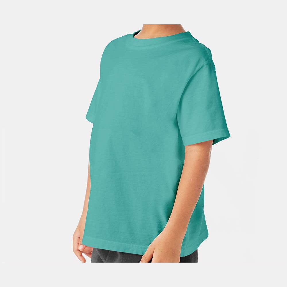 ComfortWash by Hanes Youth Garment-Dyed T-Shirt - Spanish Moss - On Model Side