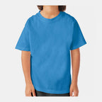 ComfortWash by Hanes Youth Garment-Dyed T-Shirt - Summer Sky Blue - On Model Front
