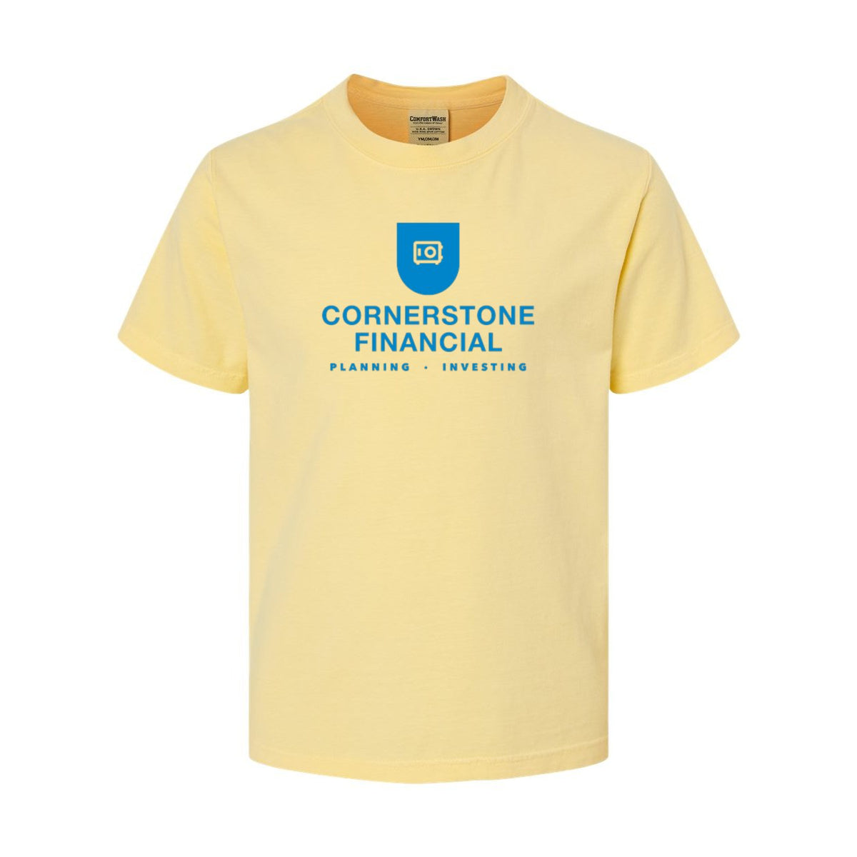 ComfortWash by Hanes Youth Garment-Dyed T-Shirt - Summer Squash Yellow - Front