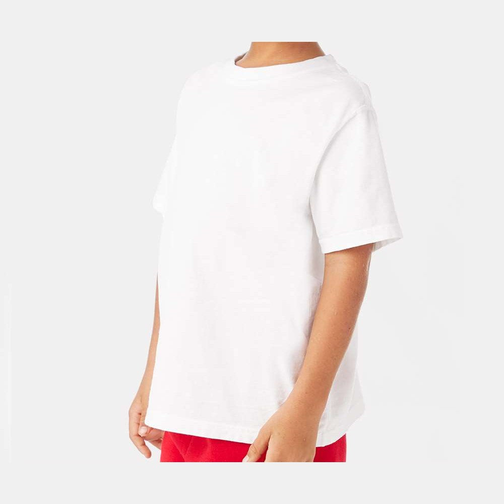 ComfortWash by Hanes Youth Garment-Dyed T-Shirt - White - On Model Side