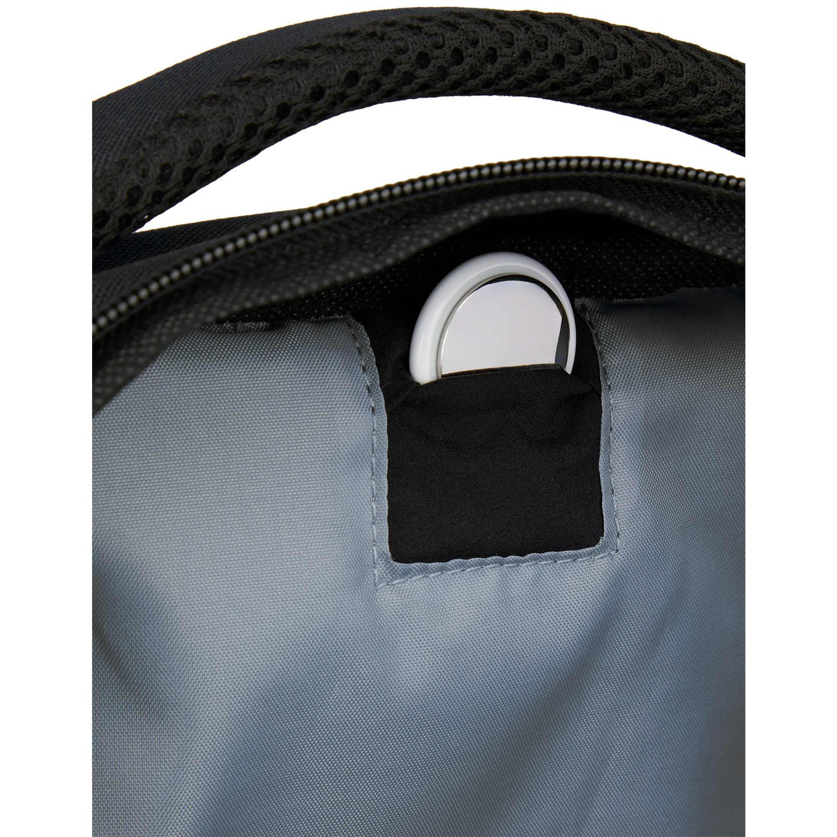Commander Recycled Laptop Backpack with AirTag Pocket, 16 Inch - Charcoal - Detail