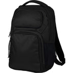 Commander Recycled Laptop Backpack with AirTag Pocket, 16 Inch Embroidery - Charcoal - Left Angle