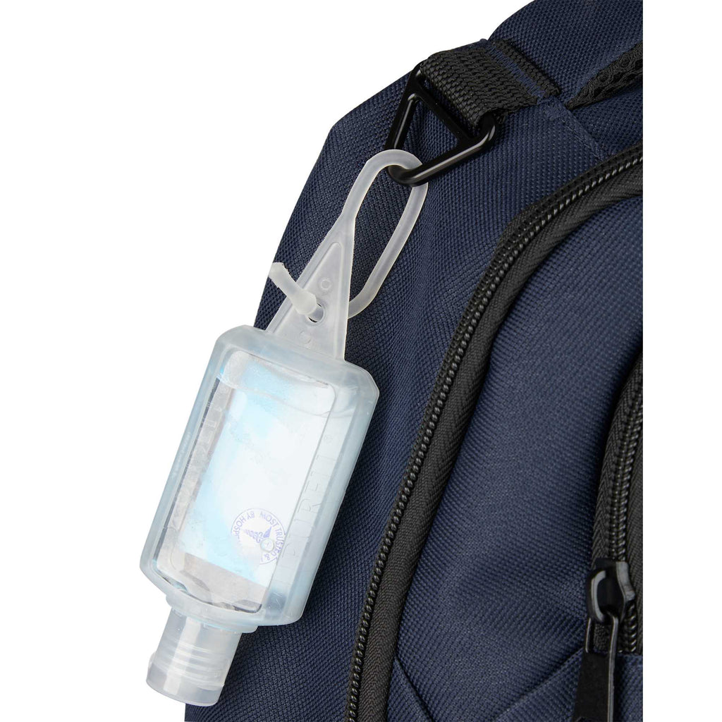 Commander Recycled Laptop Backpack with AirTag Pocket, 16 Inch Embroidery - Navy - Detail 2