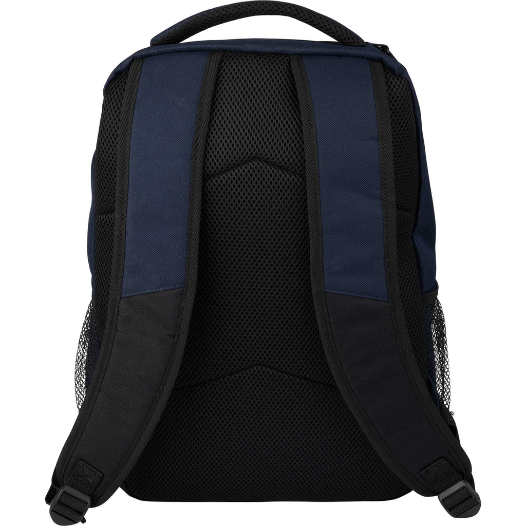 Commander Recycled Laptop Backpack with AirTag Pocket, 16 Inch - Navy - Back