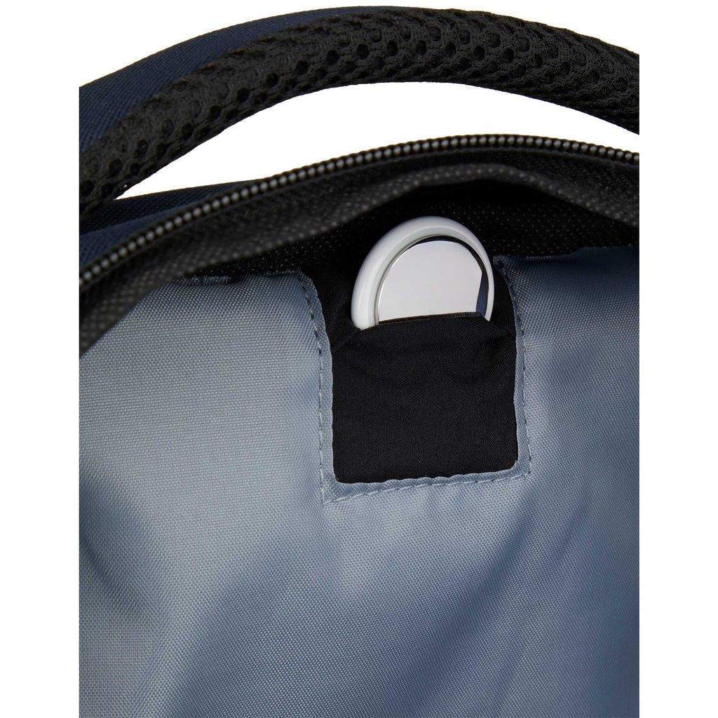 Commander Recycled Laptop Backpack with AirTag Pocket, 16 Inch - Navy - Detail