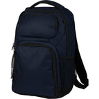 Commander Recycled Laptop Backpack with AirTag Pocket, 16 Inch - Navy - Left Angle