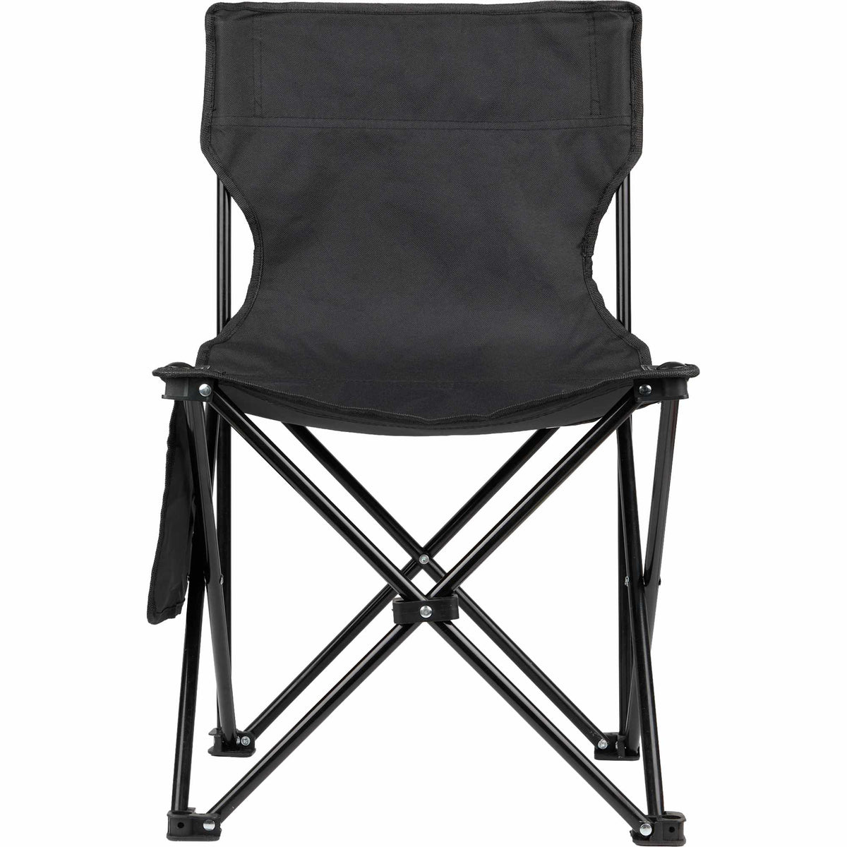 Compact Folding Chair with Carry Bag, 200 lb Capacity Full Color - Black - Back