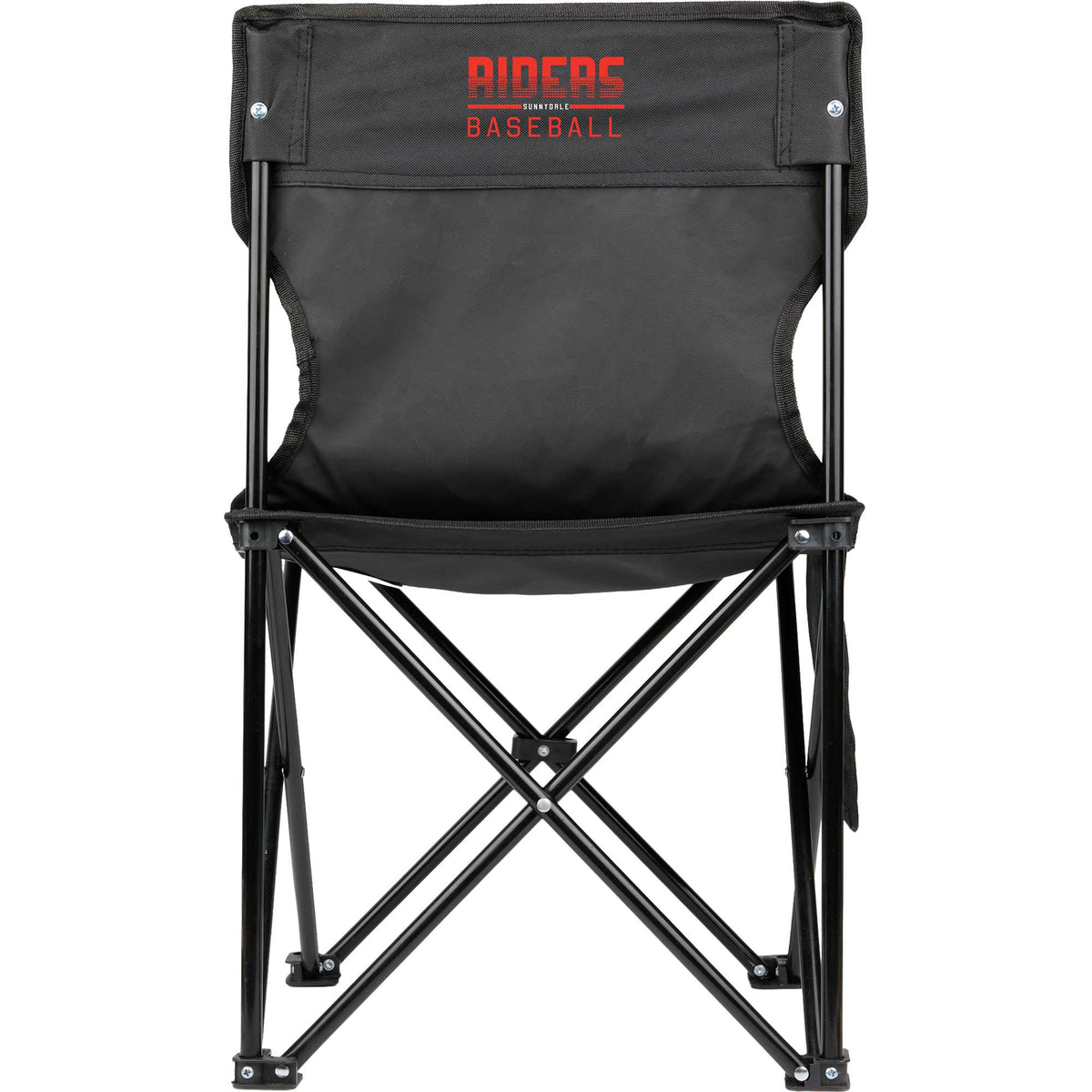 Compact Folding Chair with Carry Bag, 200 lb Capacity Full Color - Black - Front