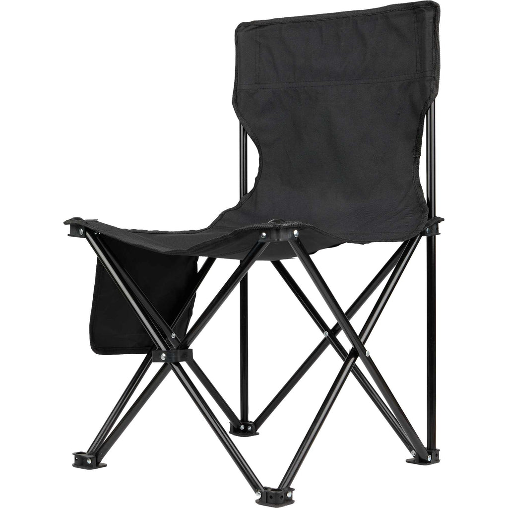 Compact Folding Chair with Carry Bag, 200 lb Capacity Full Color - Black - Left Angle