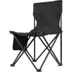 Compact Folding Chair with Carry Bag, 200 lb Capacity Full Color - Black - Left Angle