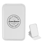Compact Mirror in Leatherette - White - Silk Screen