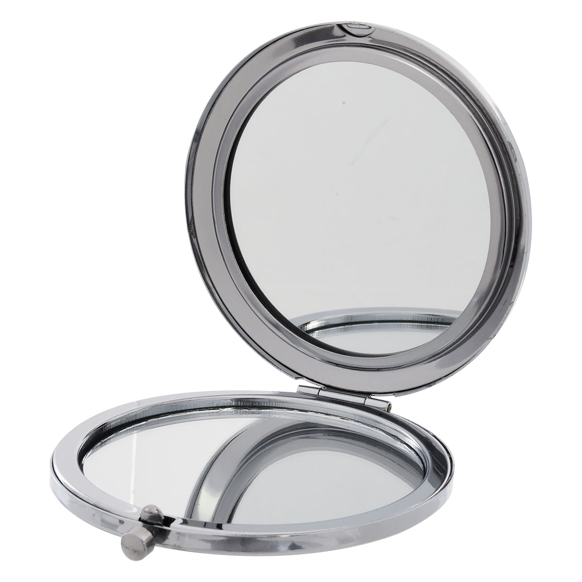 Compact Mirror, Jewelled - Blue - Blank+Open