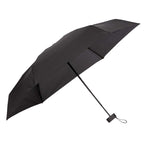 Compact Travel Umbrella with Zip Case, 37 Inch - Black - Right Angle