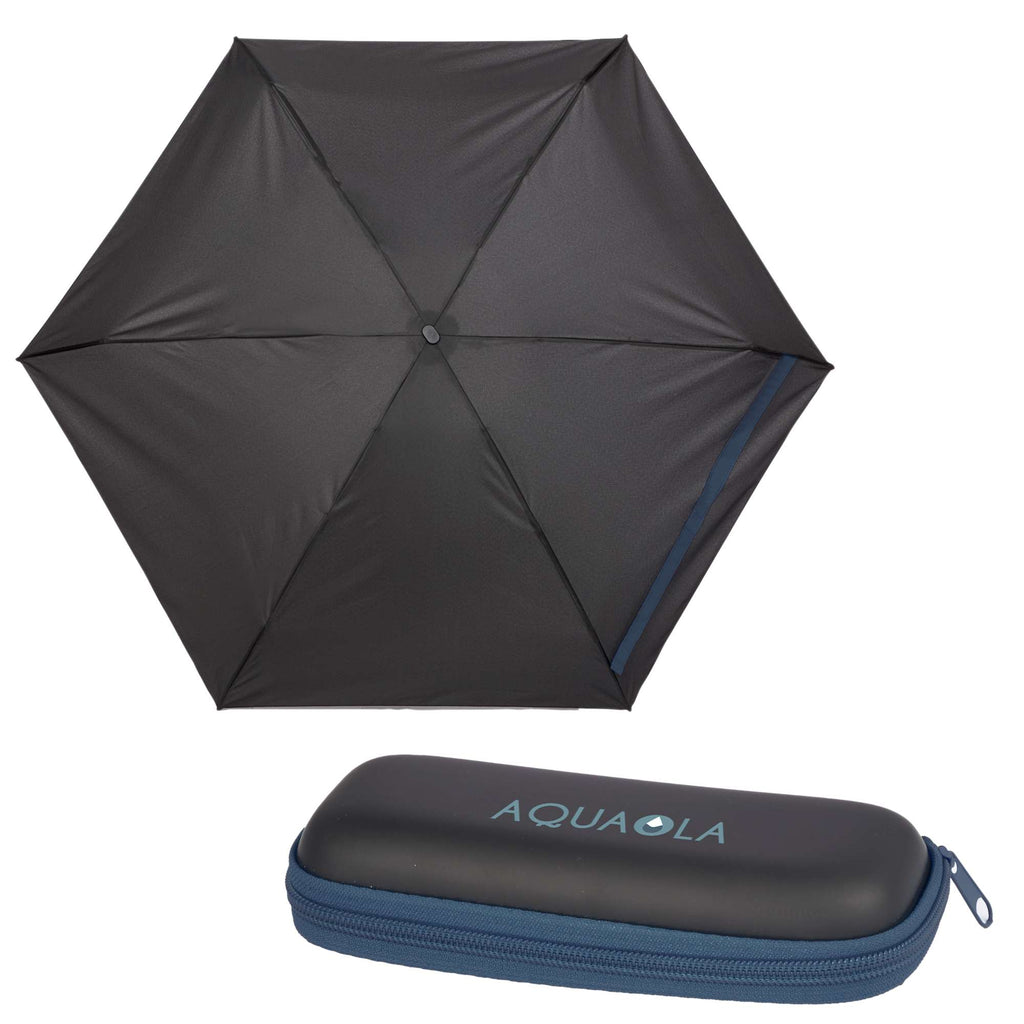 Compact Travel Umbrella with Zip Case, 37 Inch Transfer - Navy - Front