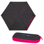 Compact Travel Umbrella with Zip Case, 37 Inch Transfer - Pink - Front