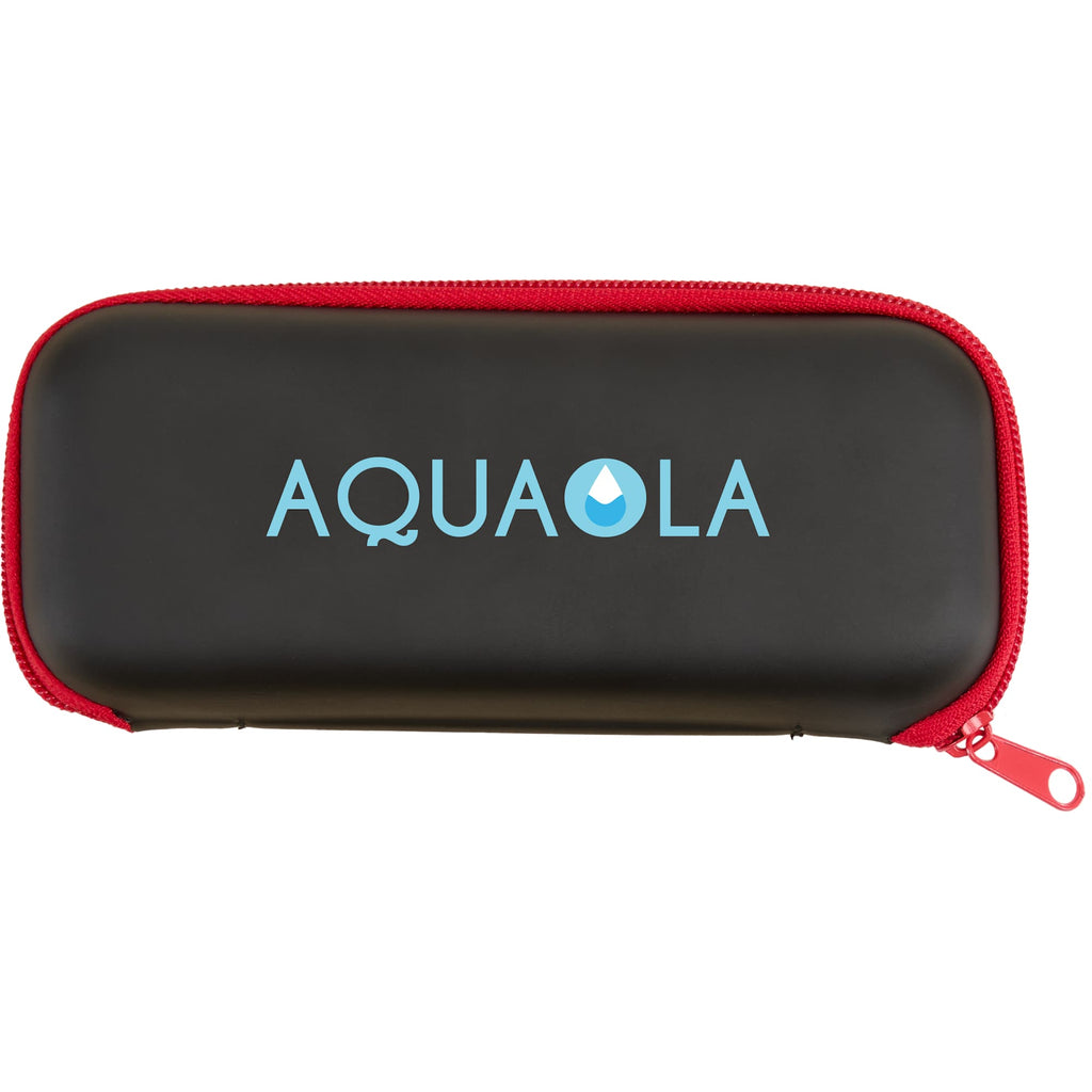 Compact Travel Umbrella with Zip Case, 37 Inch Transfer - Red - Front