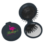 Compact with Brush and Mirror - Black - Full Color