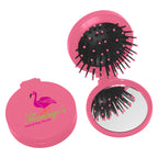 Compact with Brush and Mirror - Pink - Full Color