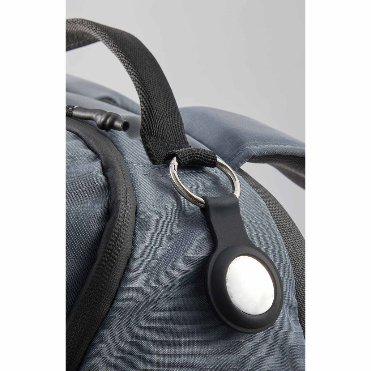 Compass Recycled Ripstop Backpack with AirTag Handle, 15 Inch Embroidery - Gray - Detail