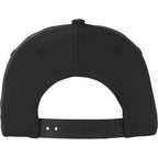Composite Structured Ball Cap with Seamless Front Transfer - Black - Back Flat