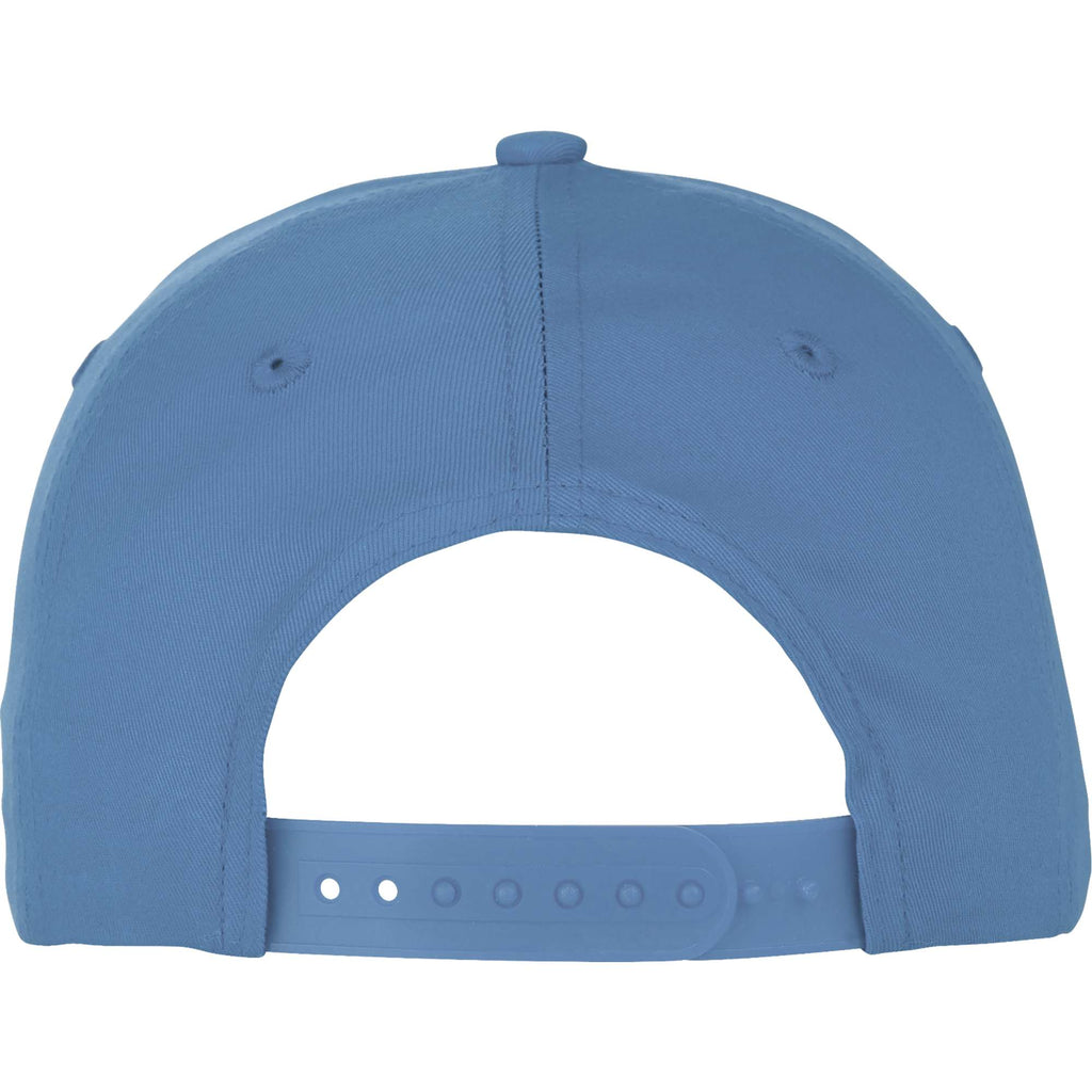 Composite Structured Ball Cap with Seamless Front Transfer - Denim - Back Flat