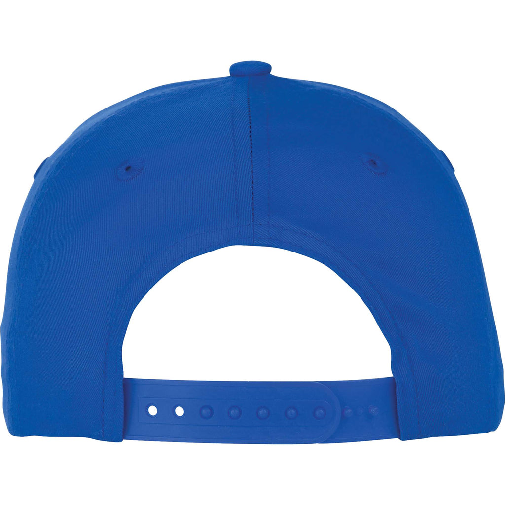 Composite Structured Ball Cap with Seamless Front Transfer - New Royal - Back Flat