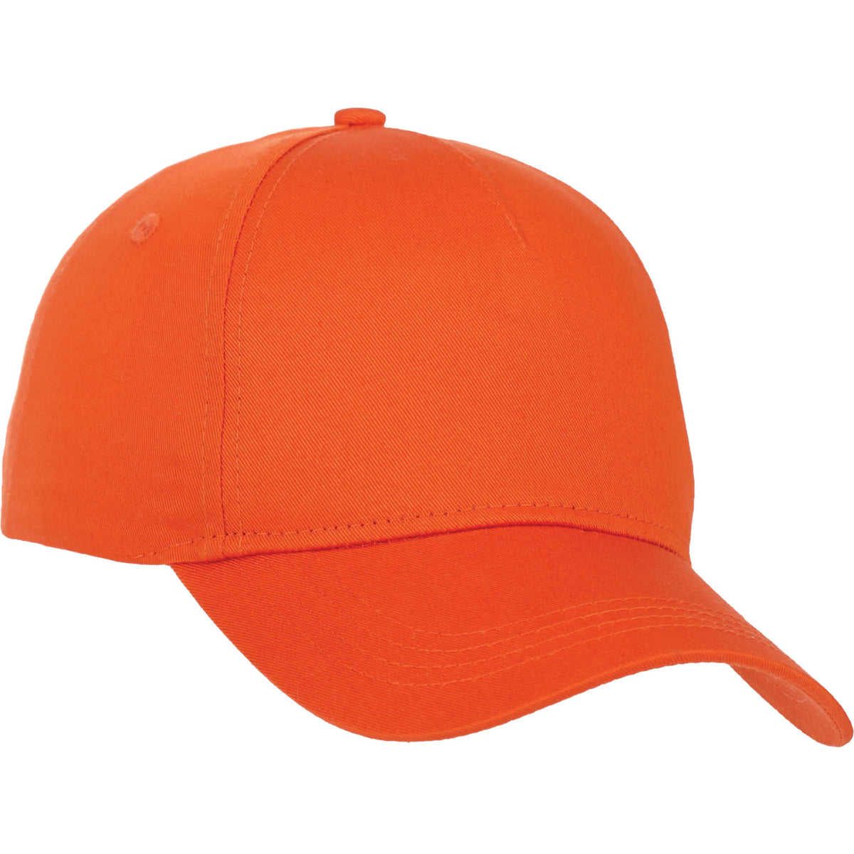Composite Structured Ball Cap with Seamless Front Transfer - Orange - Flat 2