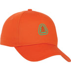 Composite Structured Ball Cap with Seamless Front Transfer - Orange - Flat