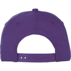 Composite Structured Ball Cap with Seamless Front Transfer - Purple - Back Flat