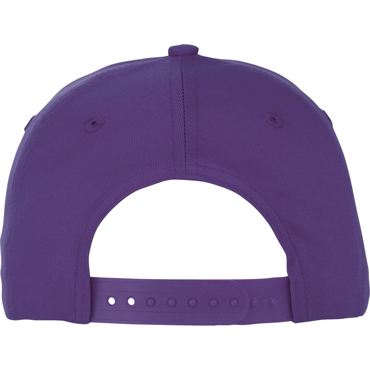 Composite Structured Ball Cap with Seamless Front Transfer - Purple - Back Flat
