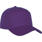 Composite Structured Ball Cap with Seamless Front Transfer - Purple - Flat 2