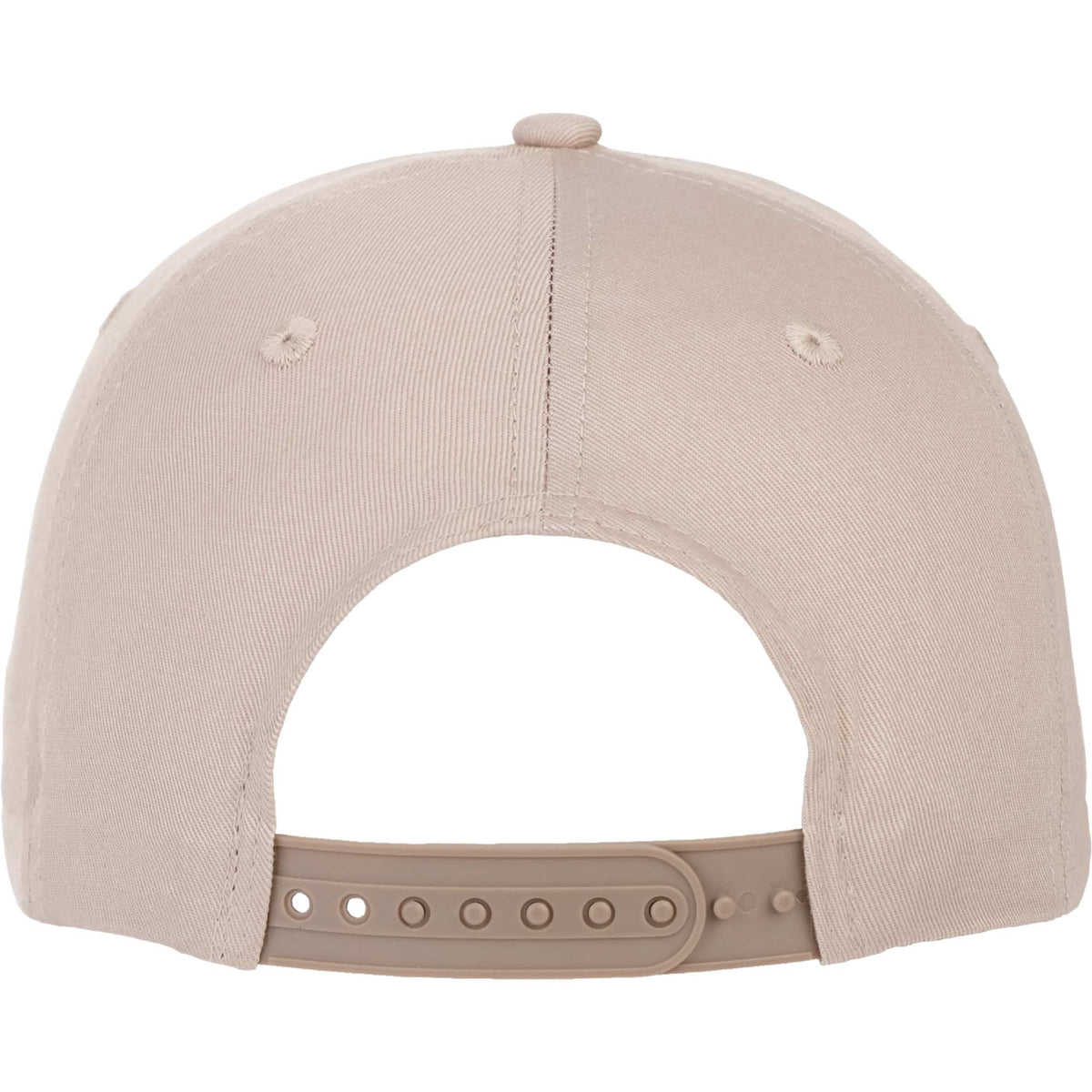 Composite Structured Ball Cap with Seamless Front Transfer - Sandstone - Back Flat