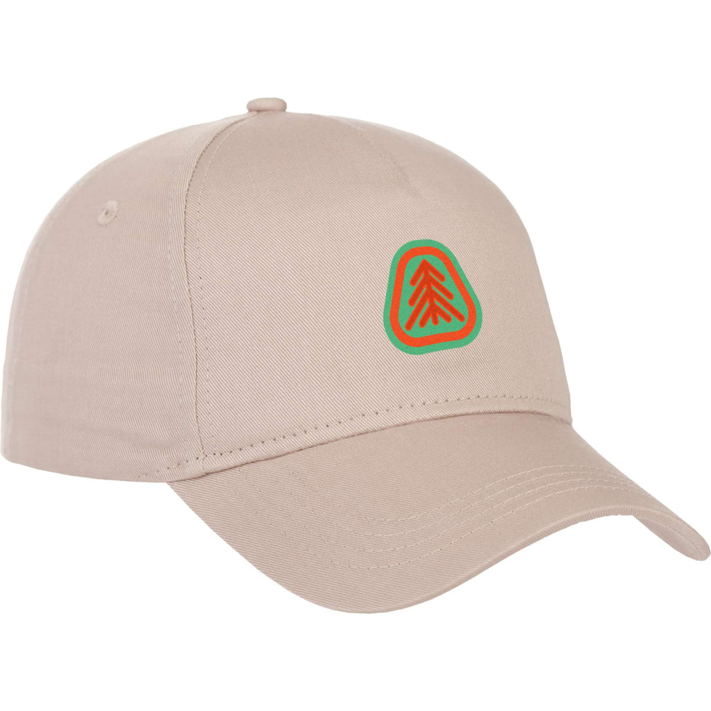 Composite Structured Ball Cap with Seamless Front Transfer - Sandstone - Flat
