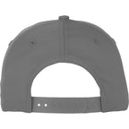 Composite Structured Ball Cap with Seamless Front Transfer - Steel Grey - Back Flat