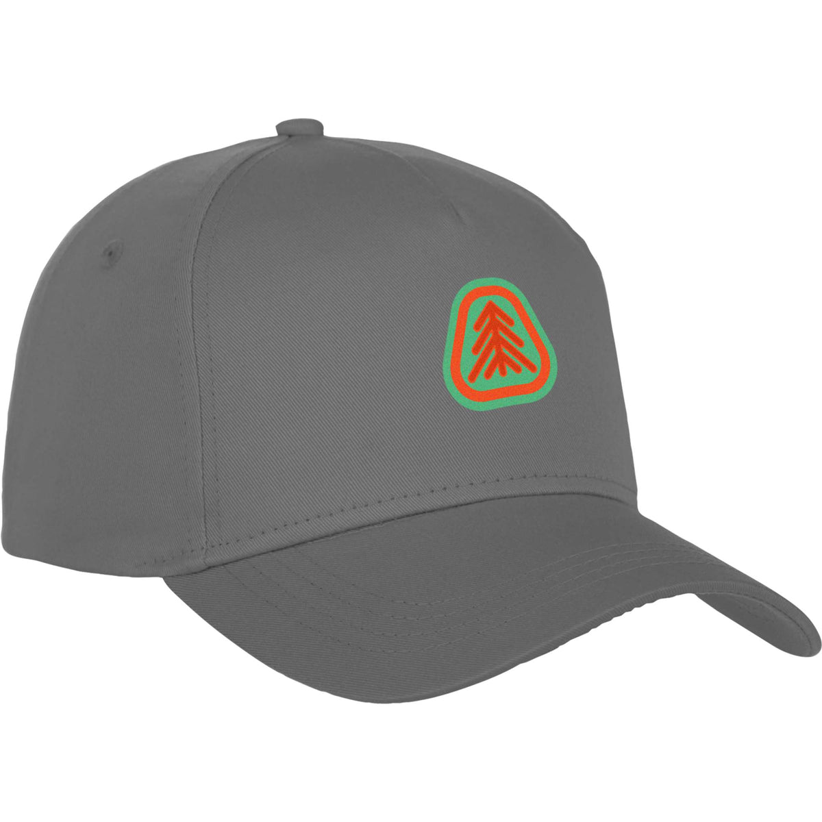 Composite Structured Ball Cap with Seamless Front Transfer - Steel Grey - Flat