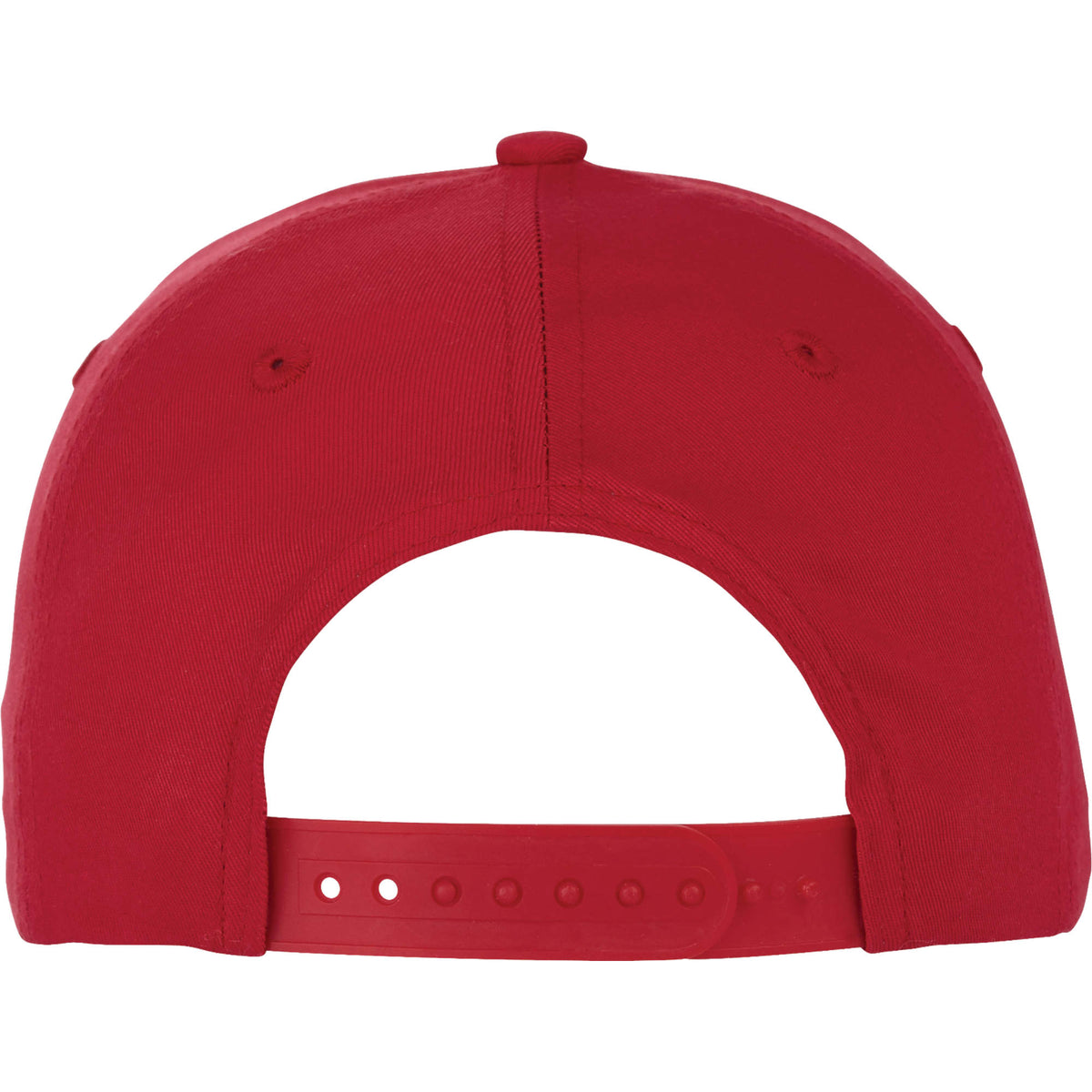 Composite Structured Ball Cap with Seamless Front Transfer - Team Red - Back Flat