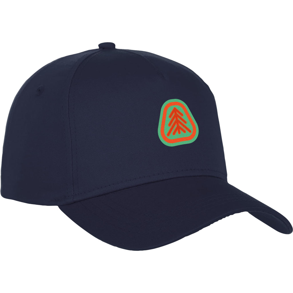 Composite Structured Ball Cap with Seamless Front Transfer - Vintage Navy - Flat