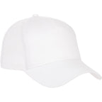 Composite Structured Ball Cap with Seamless Front Transfer - White - Flat 3