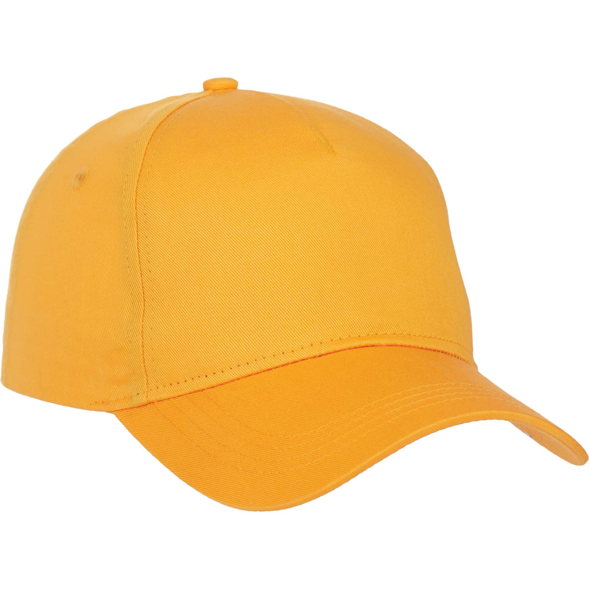 Composite Structured Ball Cap with Seamless Front Transfer - Yellow - Flat 2