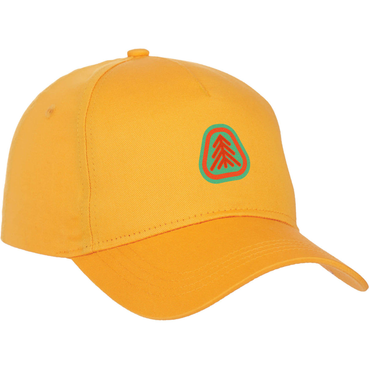 Composite Structured Ball Cap with Seamless Front Transfer - Yellow - Flat