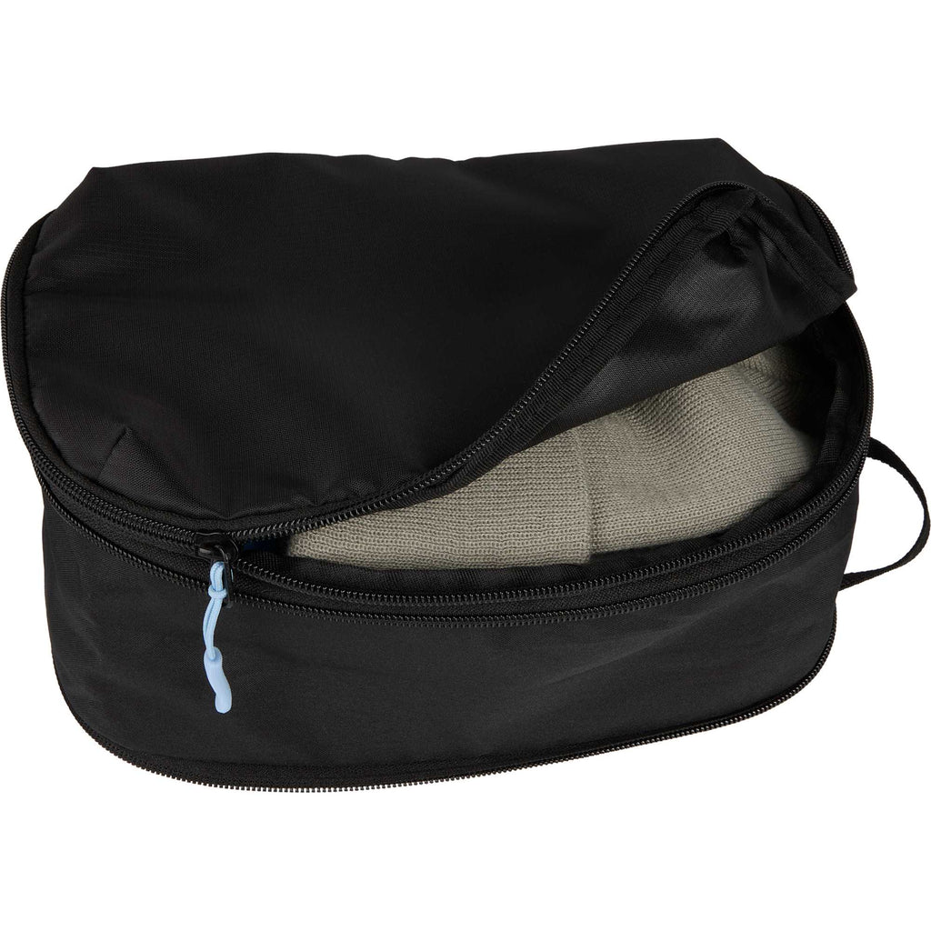 Compression Packing Cubes with Blue Zip Pulls, Set of 2 - Black - Propped 3