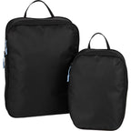 Compression Packing Cubes with Blue Zip Pulls, Set of 2 - Black - Set 2